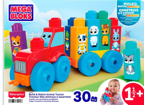 Image 1 of MEGA BLOKS BUILD & MATCH ANIMAL TRACTOR (£12.99)